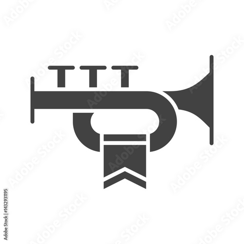 Trumpet icon vector image. Suitable for mobile apps, web apps and print media.