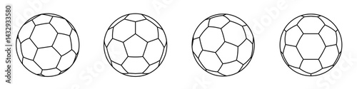 Football icon. Soccer ball icon line
