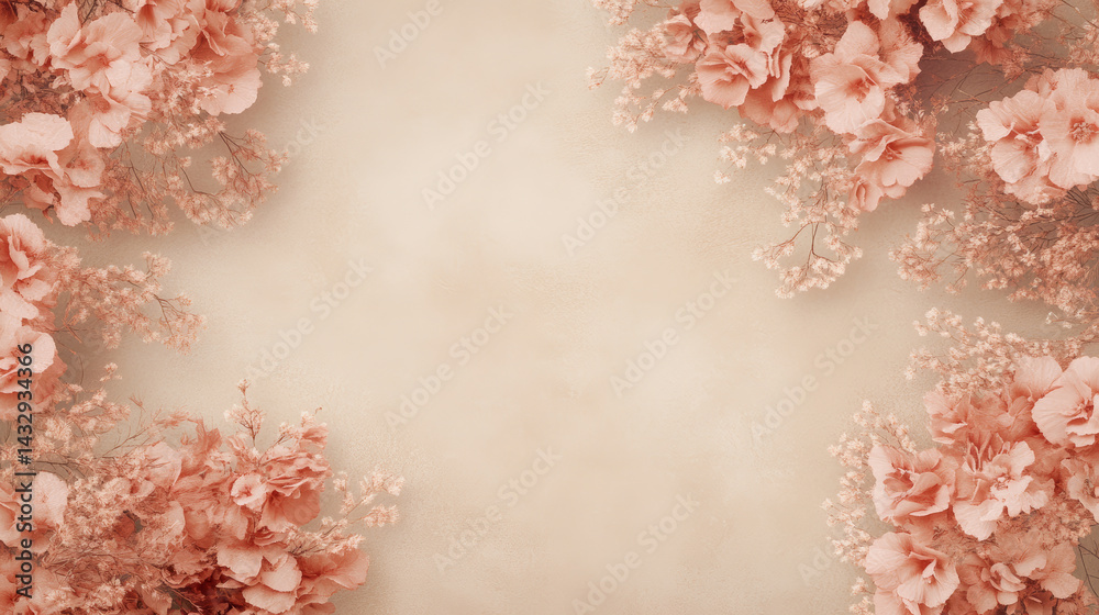Fototapeta premium Vintage floral texture art background