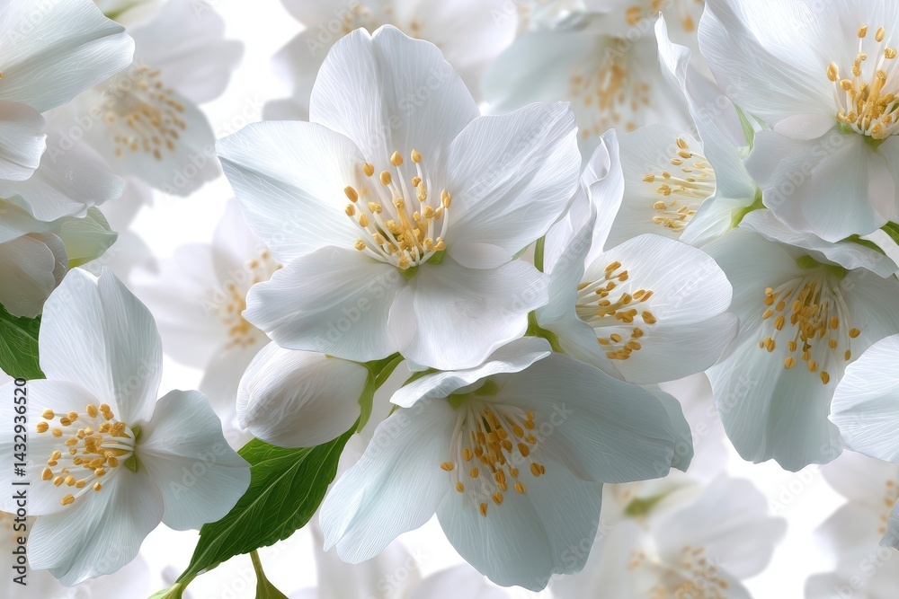Obraz premium White Jasmine Flower Blossoms