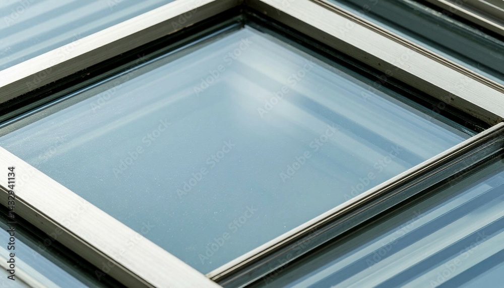 Obraz premium Close-up of a modern building's glass roof