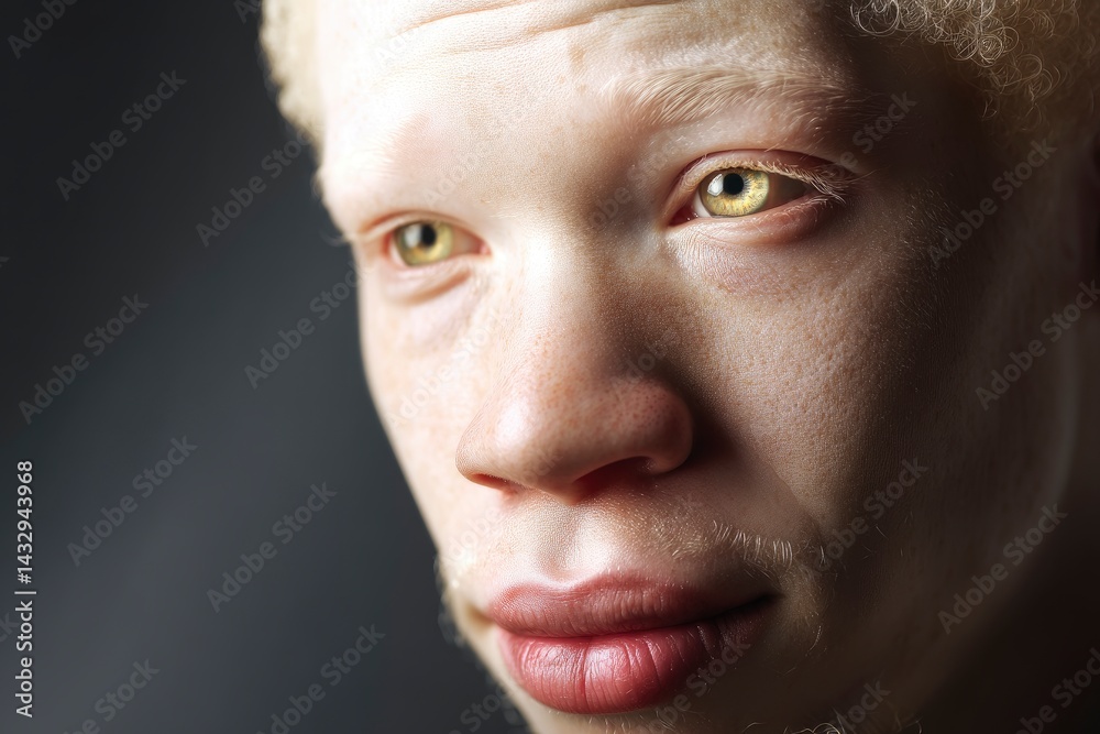 Close-up Portrait of an Albino Person Close-up Portrait of an Albino Person