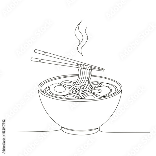 A bowl of boiled noodles