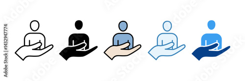 Support  Icon Set Multiple Style Collection