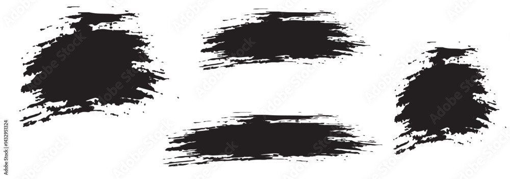 Brush texture red stroke underline highlight. Marker red pen highlight stroke. Vector hand drawn brush underline element set for accent, crayon texture emphasis effect. Chalk vector illustration