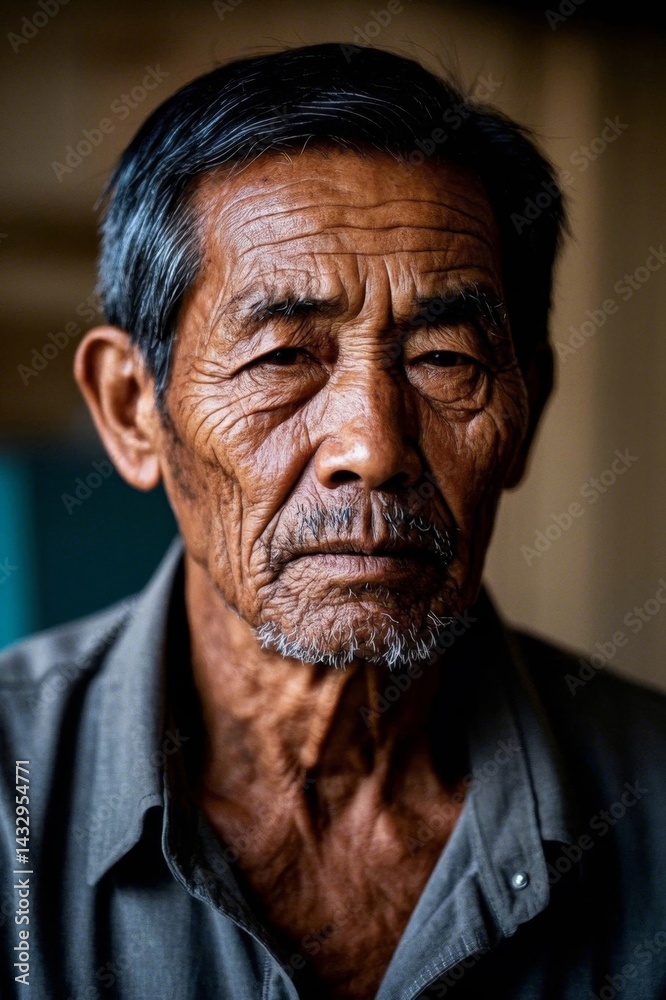 arafed man with a mustache and a gray shirt looks at the camera arafed man with a mustache and a gray shirt looks at the camera