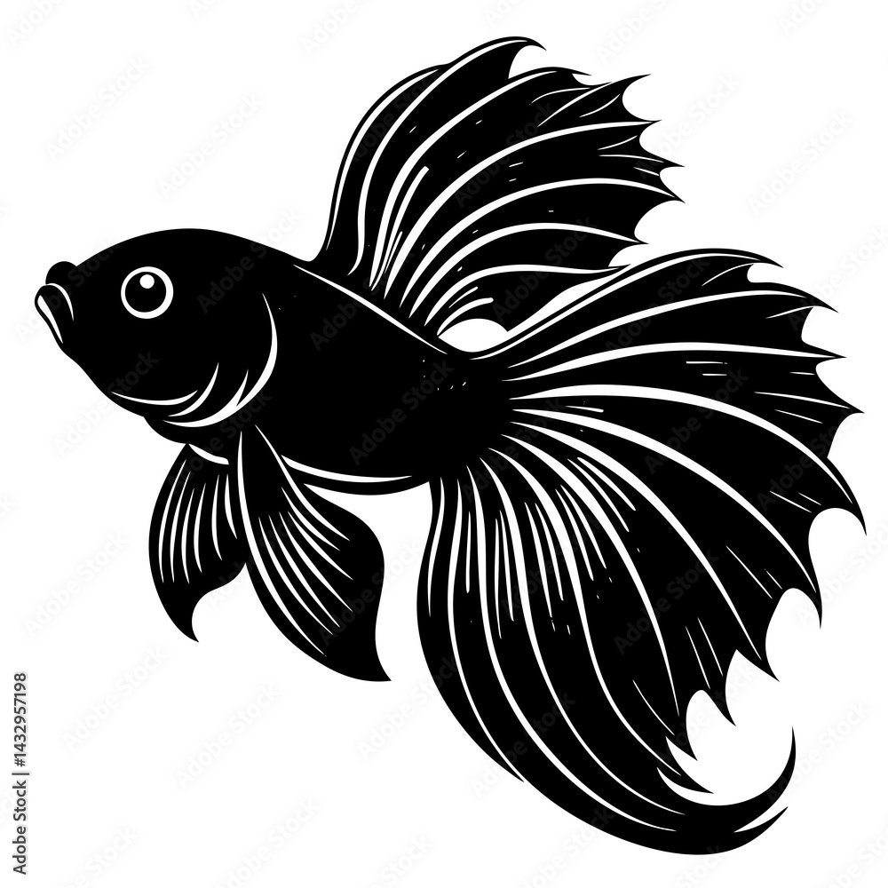 betta fish silhouette betta fish silhouette