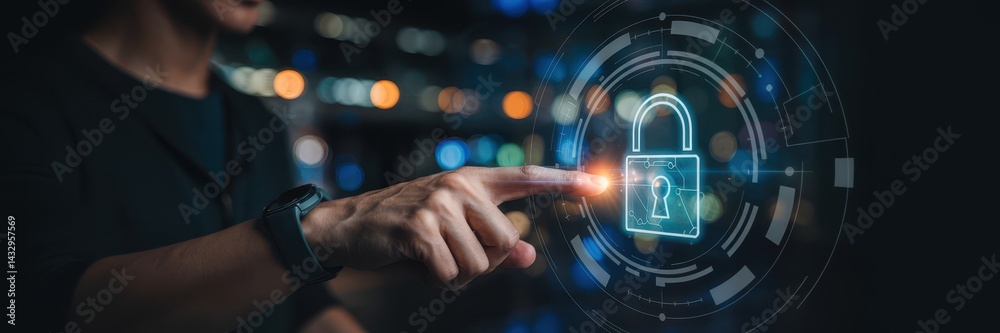 Digital lock interface displayed on a screen.