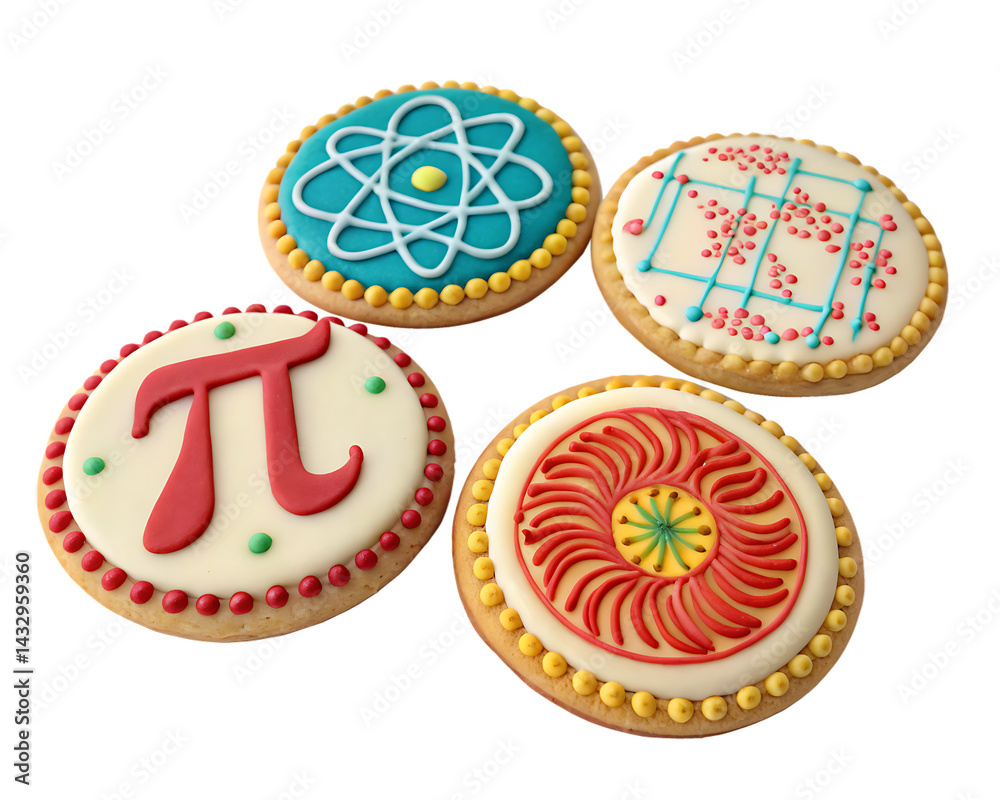 pi cookies on a white background, PNG pi cookies on a white background, PNG