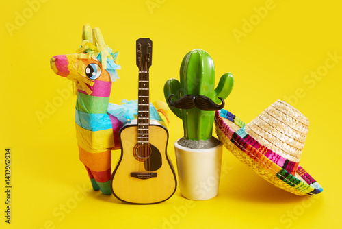 Cinco de mayo carnival concept. Fiesta Arrangement