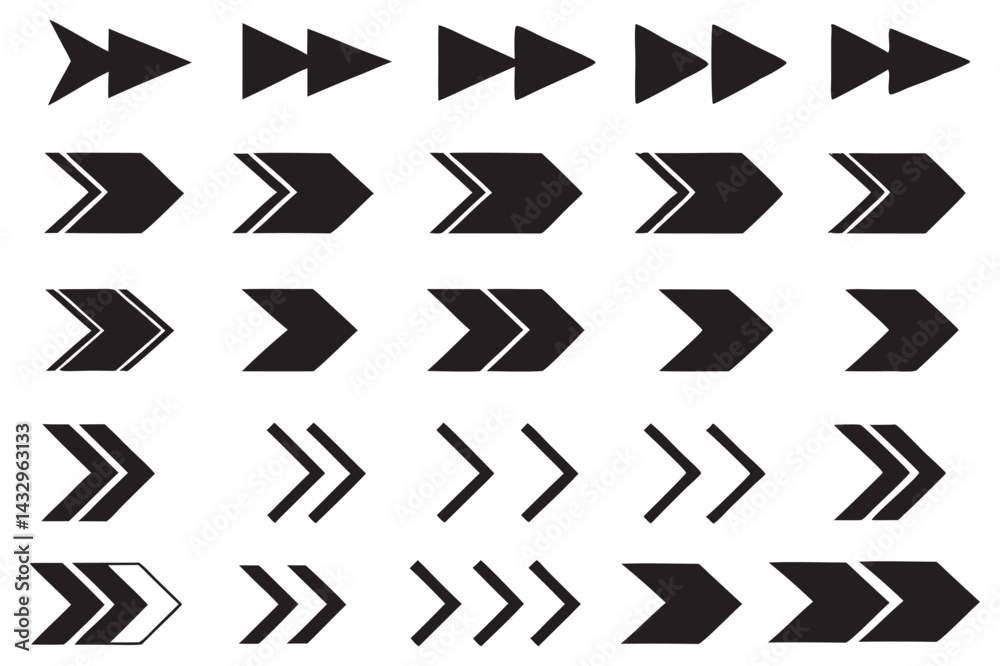 Arrows - Line Icons Arrow vector icon set in thin line style Arrows - Line Icons Arrow vector icon set in thin line style