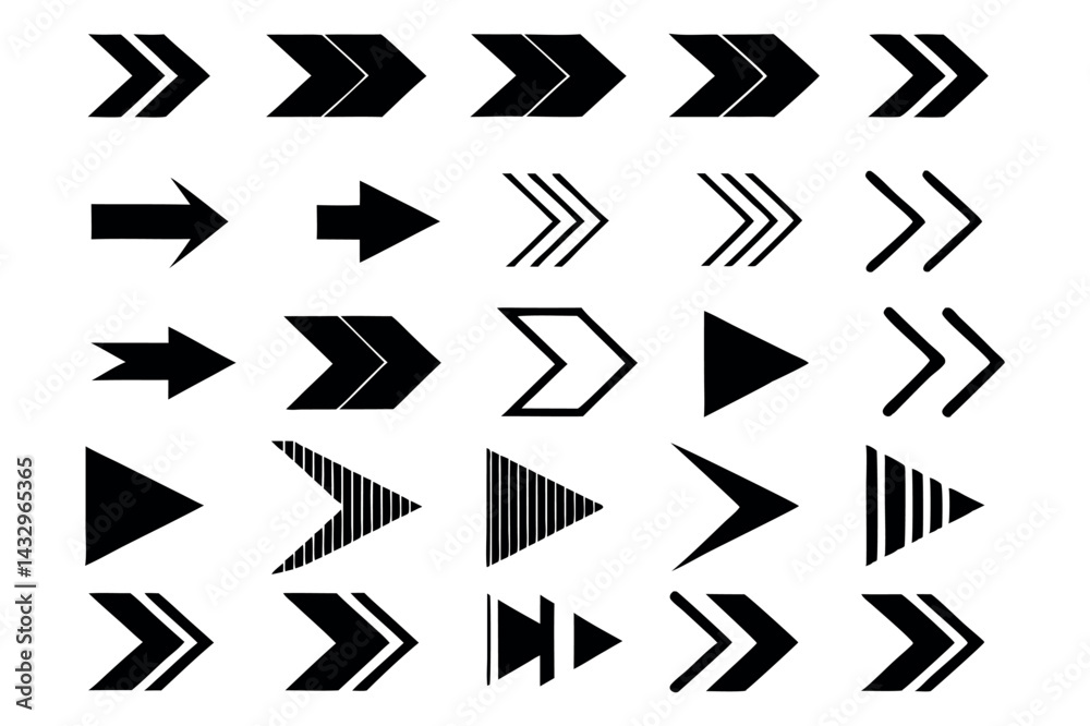 Arrows - Line Icons Arrow vector icon set in thin line style Arrows - Line Icons Arrow vector icon set in thin line style
