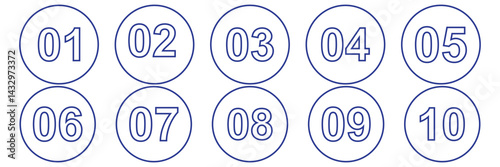 
Numbers set 1 to 10 . 