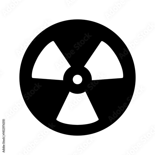 Radioactive icon. for mobile concept color editable