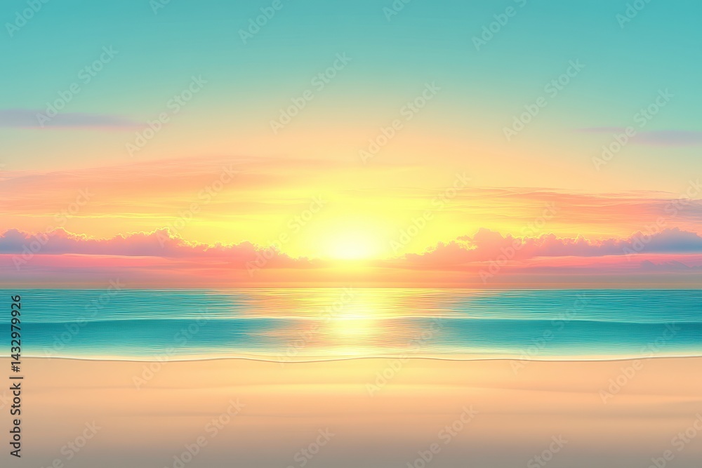 Obraz premium Sunset beach scene