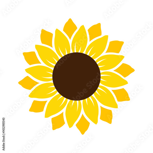 Vector color illustration icon for Golden flower