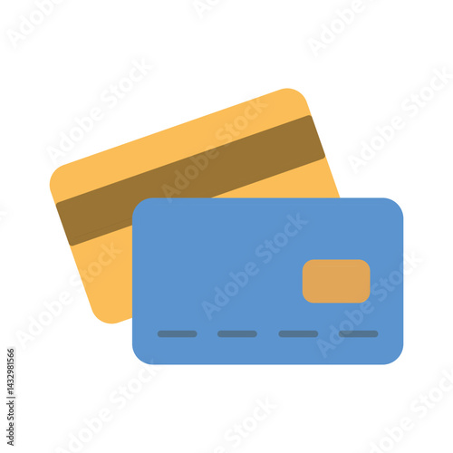 credit card sign symbol vector flat icon