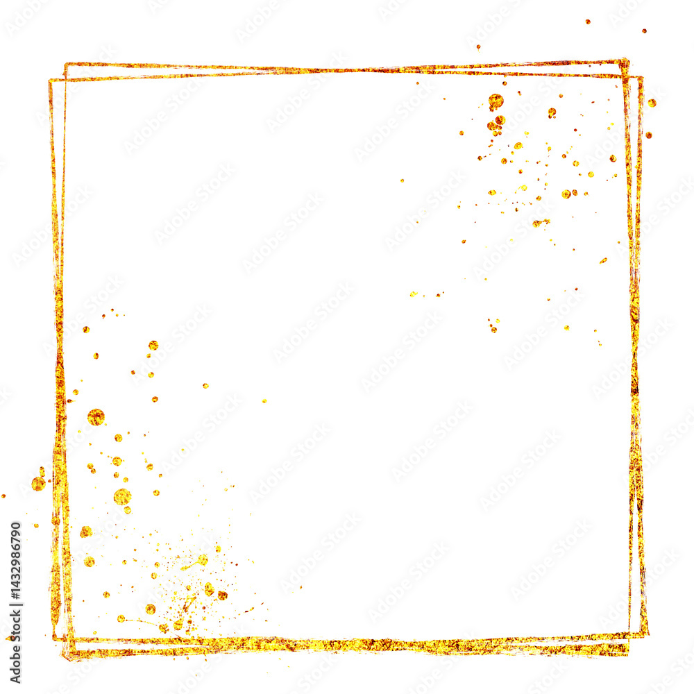 Obraz premium 背景素材_ラメグリッター_筆_四角