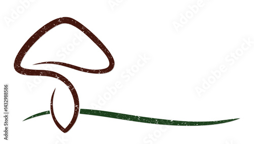 The symbol of stylized forest mushroom.
