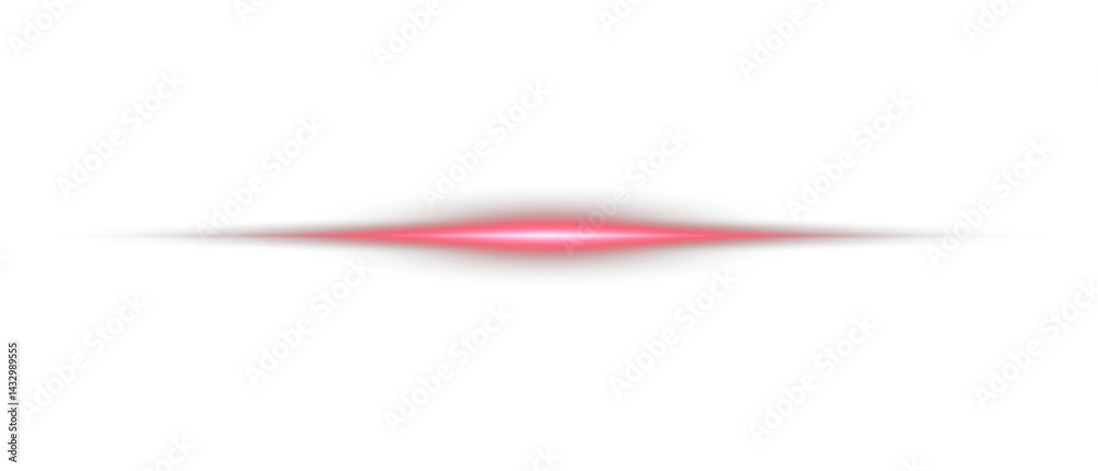 Naklejka premium Png Glowing horizontal blue light line with radiant shine and beam effect. Futuristic energy streak with shimmer, flare, and neon glow. Perfect for digital highlights. Png illustration.