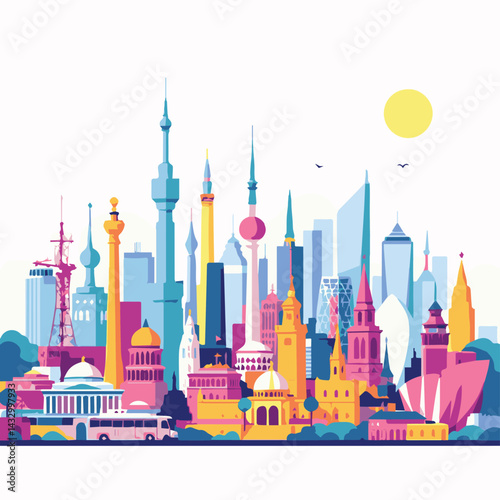 moscow city skyline