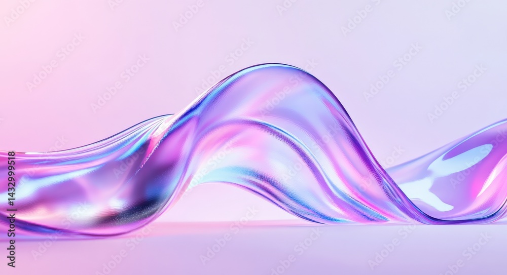 Naklejka premium Abstract iridescent wave surface