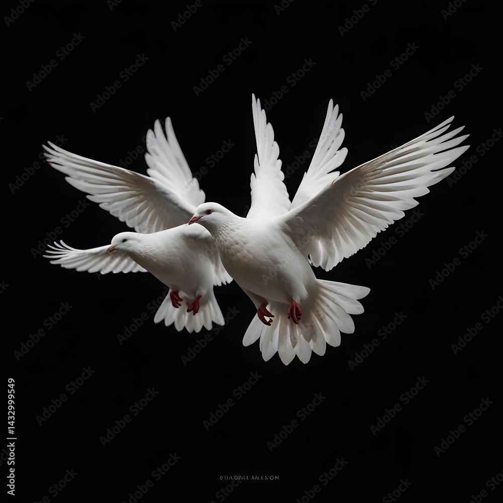 Fototapeta premium white dove flying