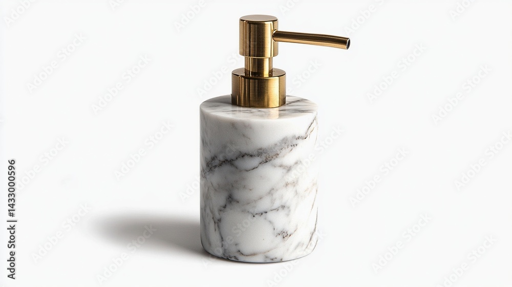 Elegant marble soap dispenser with gold pump. (1) Elegant marble soap dispenser with gold pump. (1)