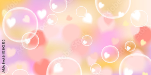 A soft beige and gold gradient background with glowing heart bubbles and a dreamy bokeh effect. This elegant and refined digital illustration is perfect for wedding invitations, luxury branding, love
