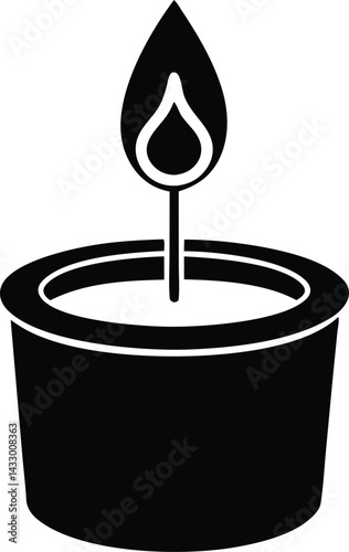 citronella candle vector icon