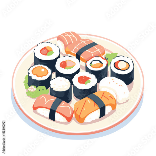 sushi with salmon