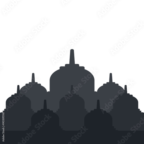 Silhouette Borobudur Temple 