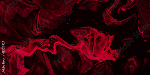 Bild auf Leinwand Marbled Marvels: A Visual Delight of Texture and Color in Liquid Art