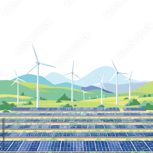 wind turbines in the field