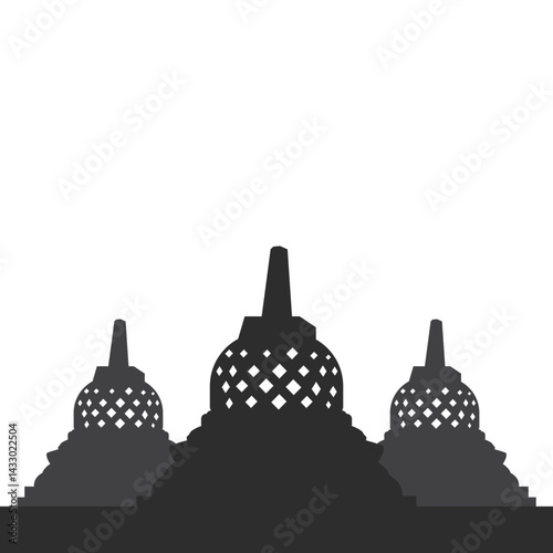 Silhouette Borobudur Temple