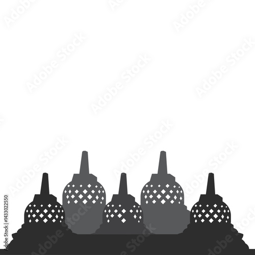 Silhouette Borobudur Temple