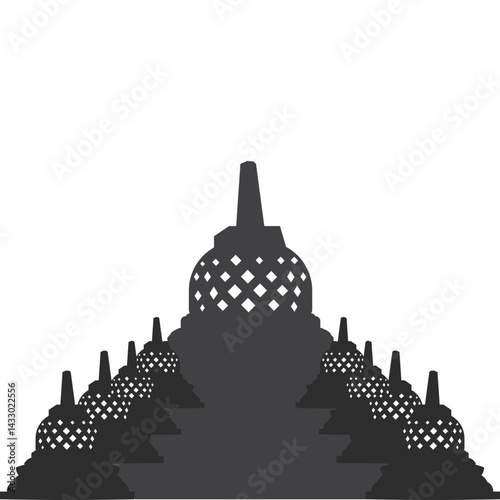 Silhouette Borobudur Temple