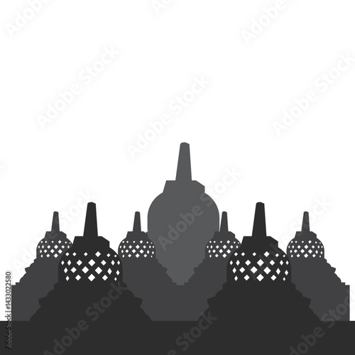 Silhouette Borobudur Temple