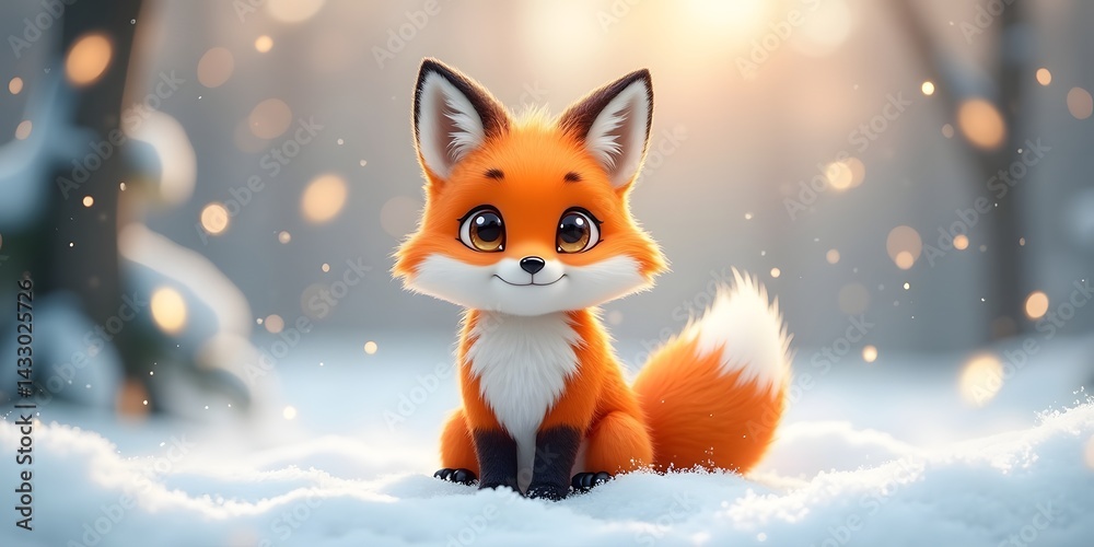 Obraz premium fox in the snow