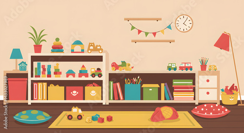 Playroom Delight: Colorful Toys and Cheerful Design