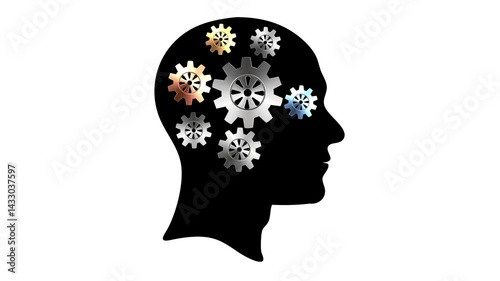 Wallpaper Mural Animated Rotating Brain Gears, Different size brain gears animation  Torontodigital.ca