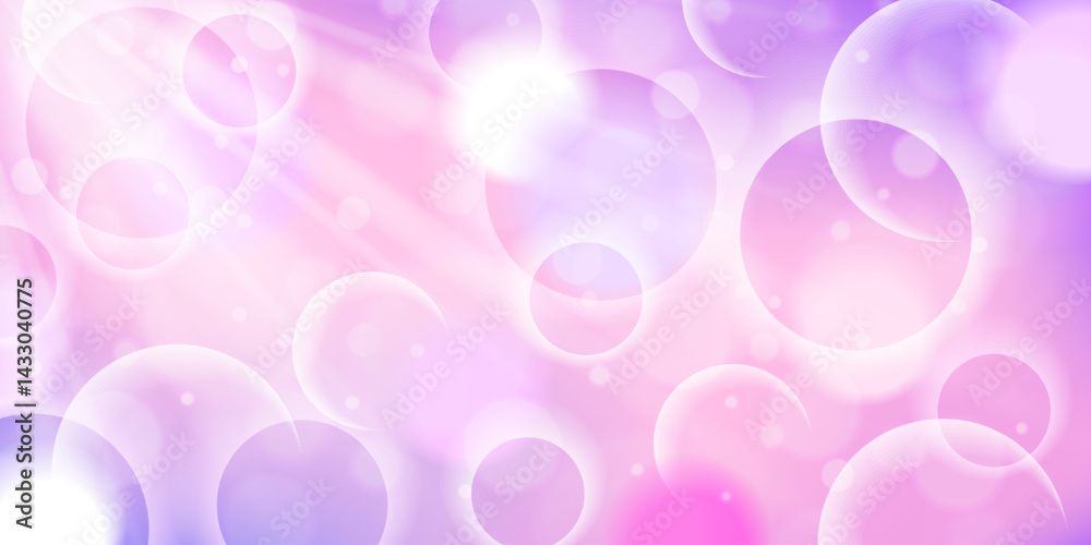 Fantasy background in bright pink with smooth light rays and sparkles. Vector cartoon design for dreamy Y2K vibes.