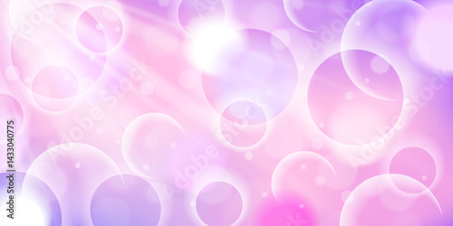 Fantasy background in bright pink with smooth light rays and sparkles. Vector cartoon design for dreamy Y2K vibes.