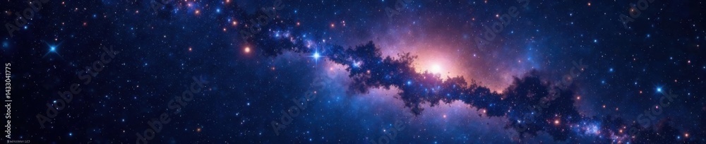 Sparkling stars against a dark canvas, celestial beauty in all its glory, cosmos, night sky, space