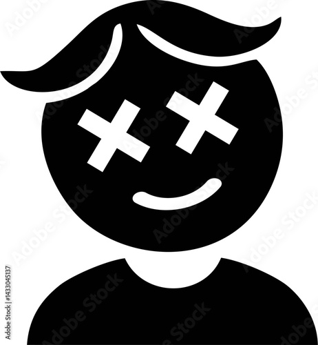 Deadpan Emoji Icon of a Person with X Marks Over Eyes
