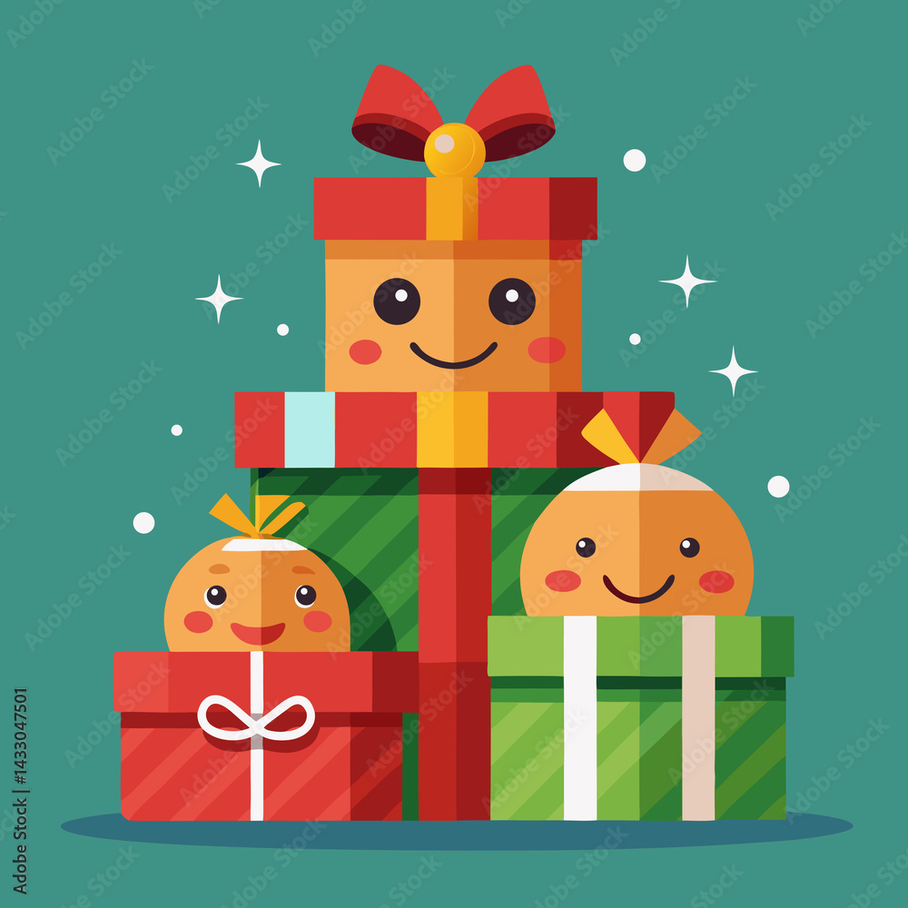 Naklejka premium christmas gift box