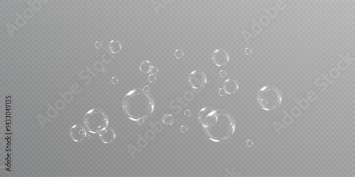 soap bubbles.Realistic Soap Bubbles Collection. 