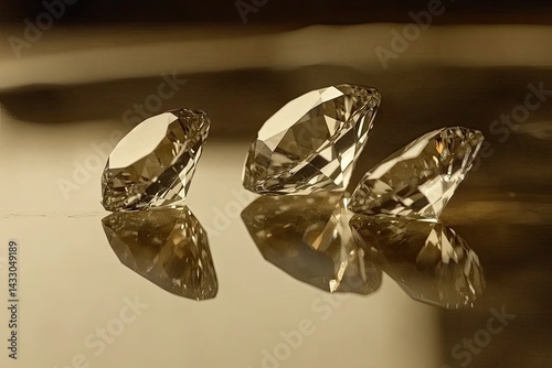 Obraz na płótnie Sparkling diamonds on gold surface w salonie