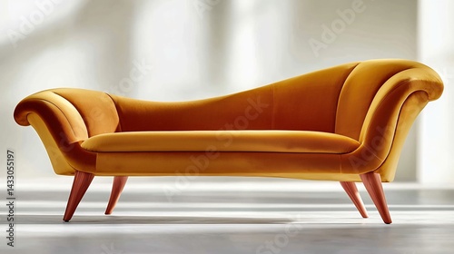 Golden chaise lounge