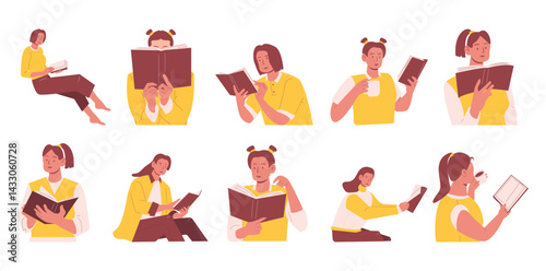 People Reading Set